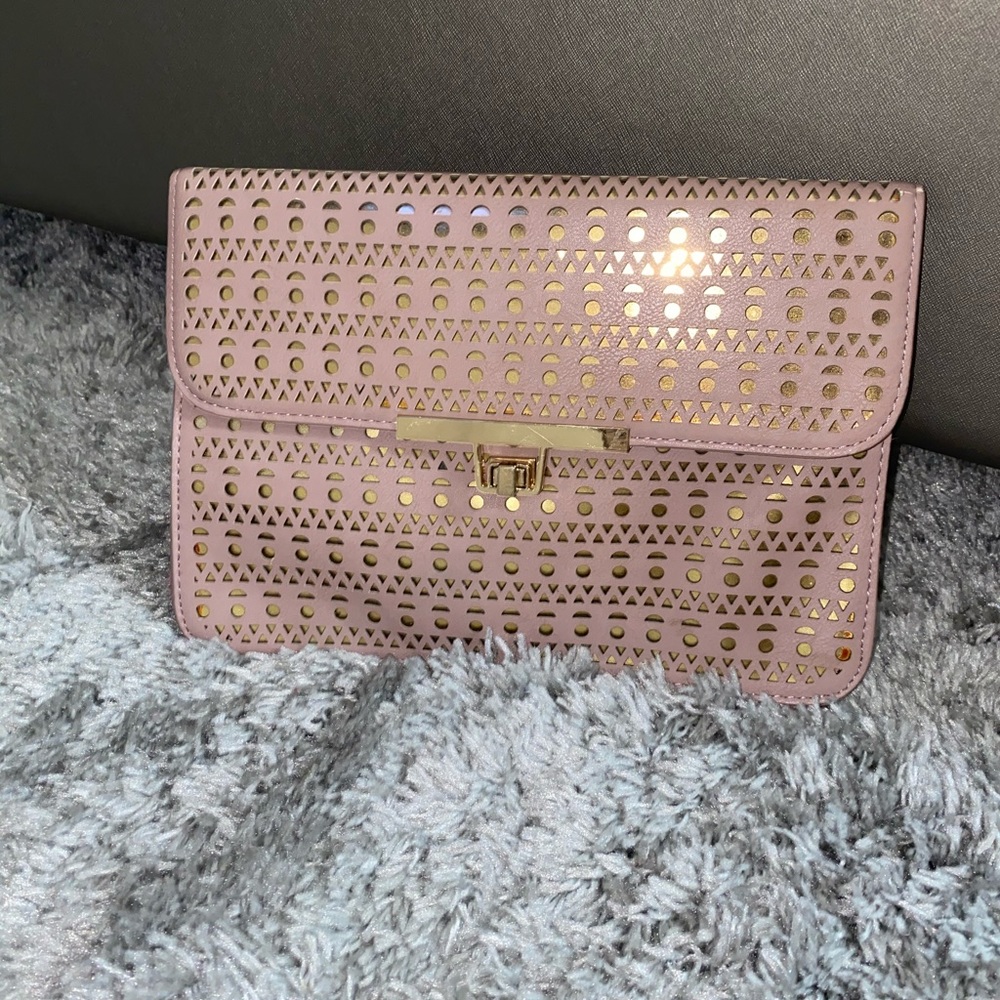 Pinkish and gold clutch